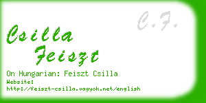 csilla feiszt business card